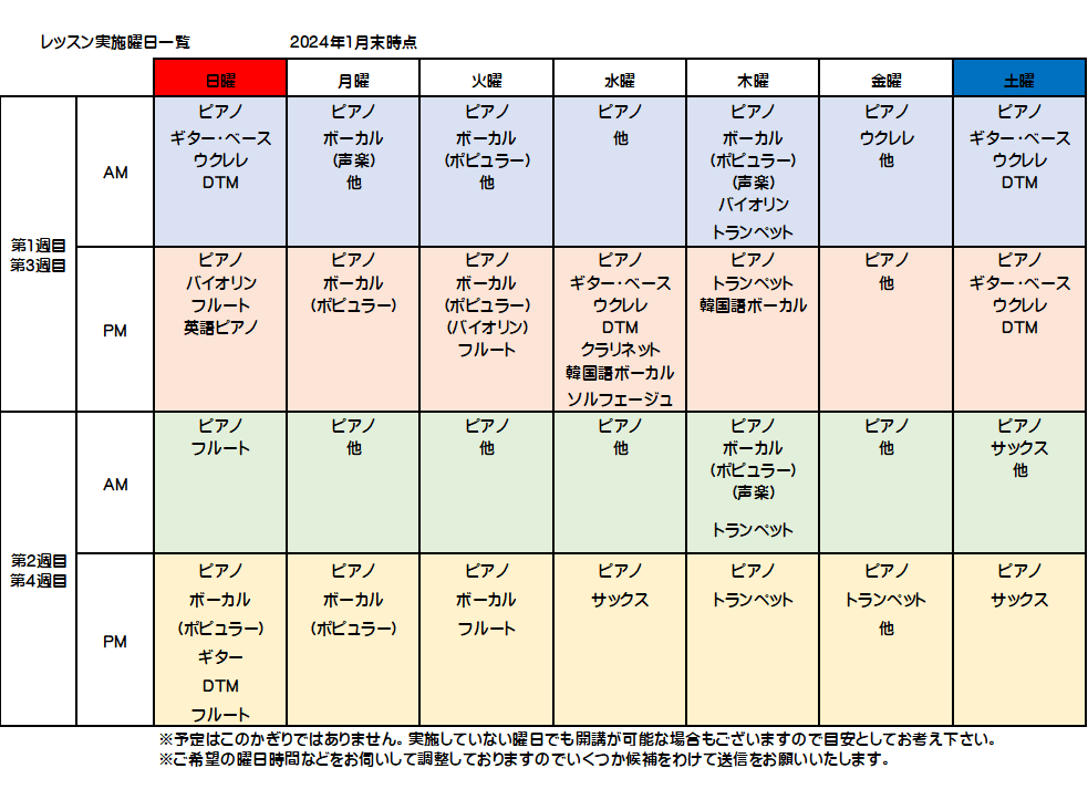 ミュージックスクールノート